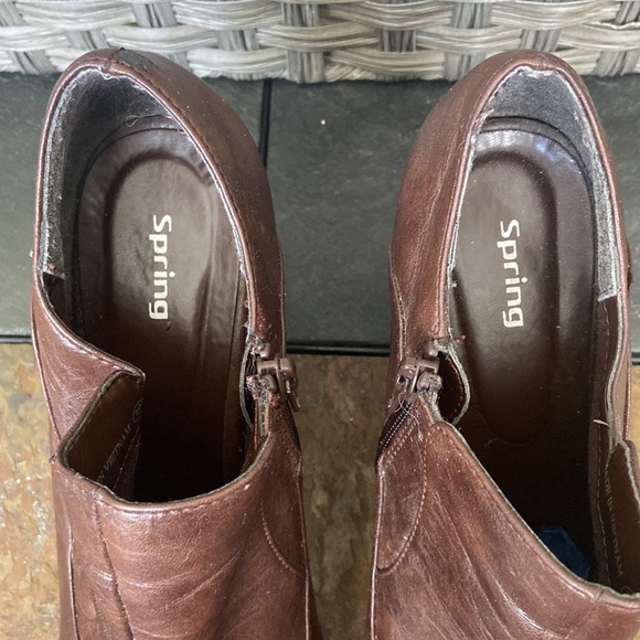 Leather SPRING Women’s 8USA / 39EUR Bootie Heel - Picture 5 of 5